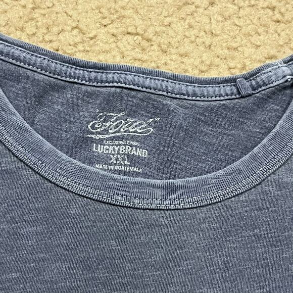 Lucky Brand Ford Mustang Graphic T Shirt Blue Size 2XL - Picture 3 of 6